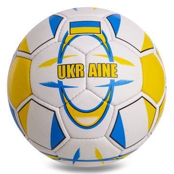 Мяч футбольный BALLONSTAR UKRAINE FB-848 №5 PU белый-желтый-голубой FB-848 фото