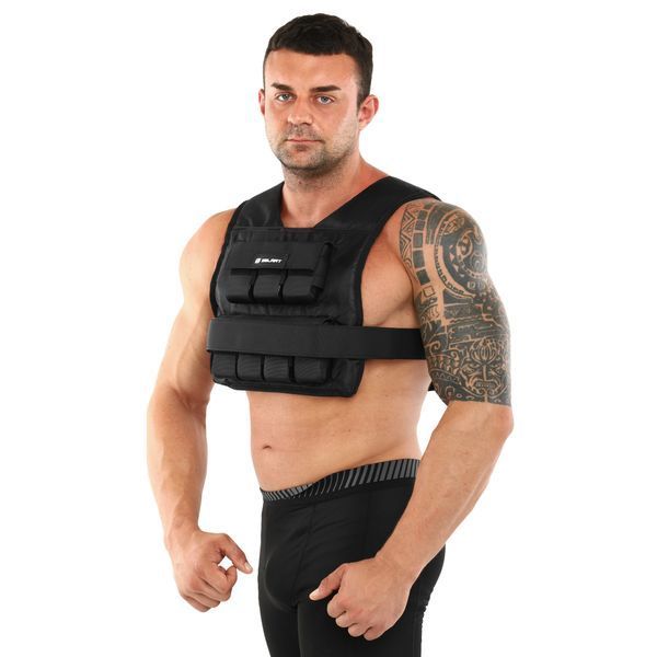 Жилет утяжелитель с регулируемым весом Zelart WEIGTH VEST TA-7815-15 вес-1-15кг черный TA-7815-15 фото