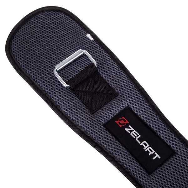 Пояс атлетический текстильный Zelart SB-165411 спинка-17см размер-XS-XXL серый SB-165411 фото
