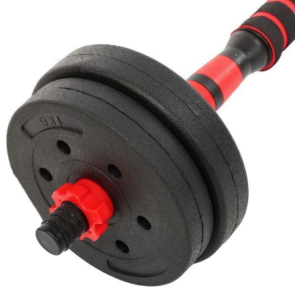 Гантели трансформер превращаются в штангу 3в1 SP-Sport TA-9455-10 10кг черный-красный TA-9455-10 фото