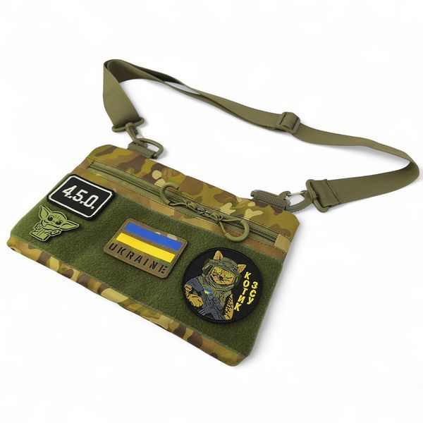 Молодіжна тактична сумка для патчів на плече з 4 кишенями multicam ws84157 фото