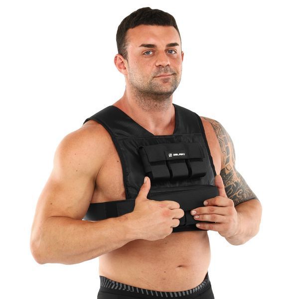 Жилет утяжелитель с регулируемым весом Zelart WEIGTH VEST TA-7815-15 вес-1-15кг черный TA-7815-15 фото