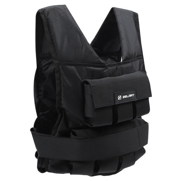 Жилет утяжелитель с регулируемым весом Zelart WEIGTH VEST TA-7815-15 вес-1-15кг черный TA-7815-15 фото