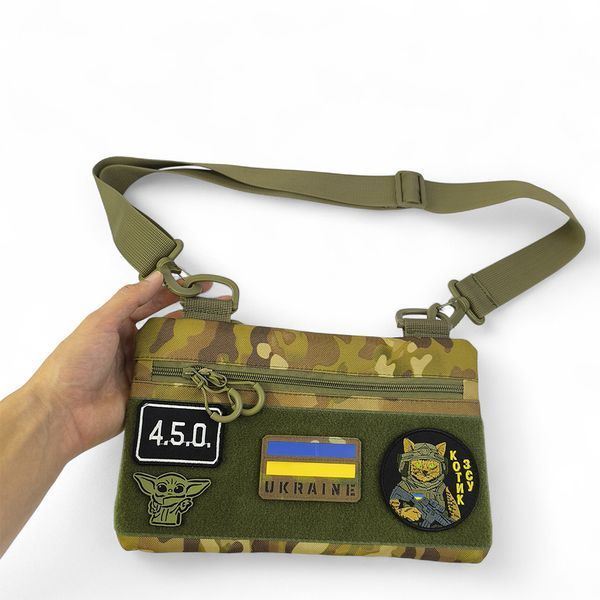 Молодіжна тактична сумка для патчів на плече з 4 кишенями multicam ws84157 фото