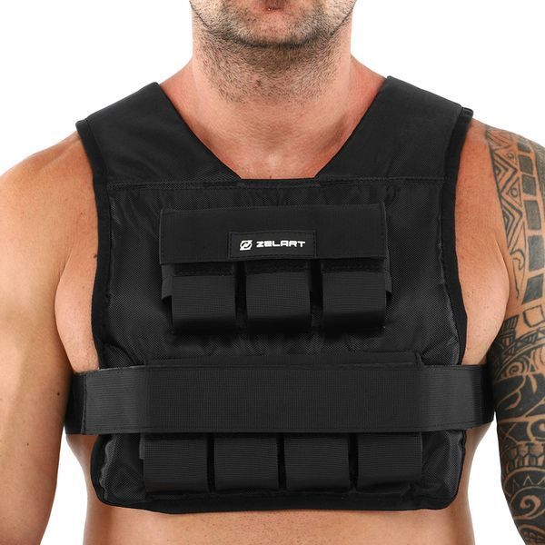 Жилет утяжелитель с регулируемым весом Zelart WEIGTH VEST TA-7815-15 вес-1-15кг черный TA-7815-15 фото