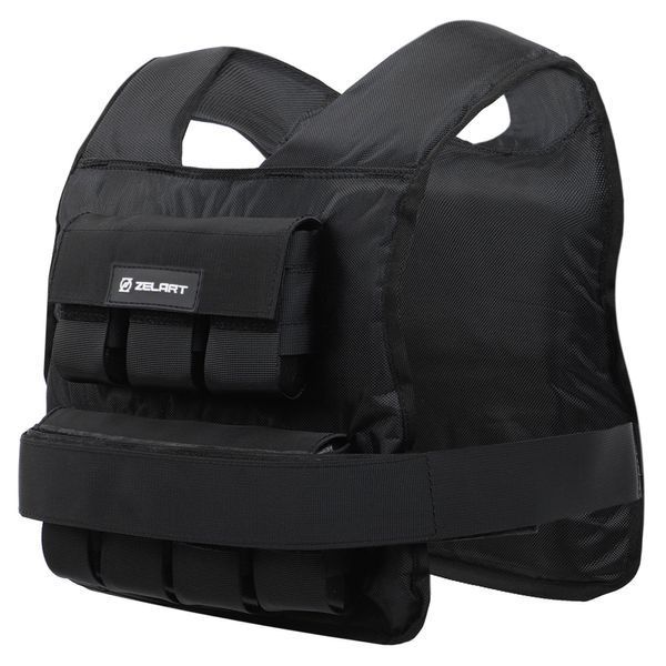 Жилет утяжелитель с регулируемым весом Zelart WEIGTH VEST TA-7815-15 вес-1-15кг черный TA-7815-15 фото