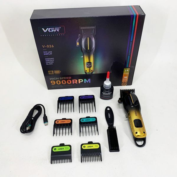 Акумуляторна машинка для стрижки VGR V-026 GOLD. Колір: золотий ws37322 фото