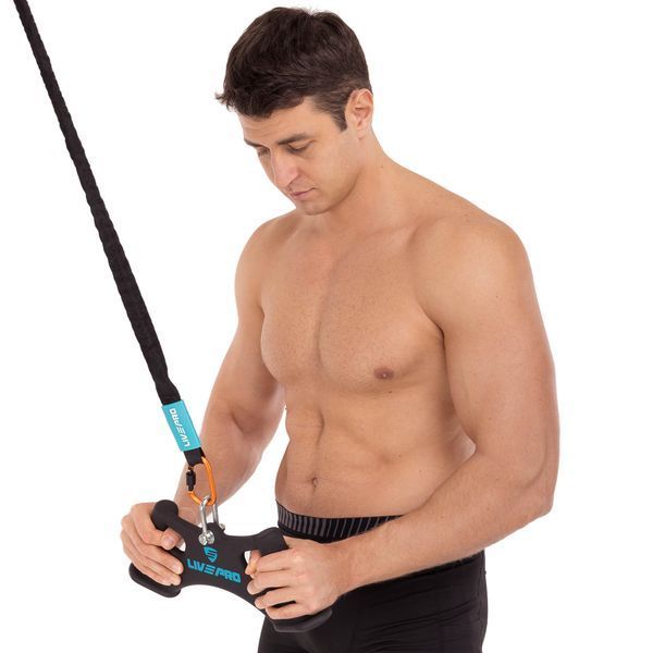 Рукоятка для тяги вниз c узким хватом Triceps grip нескользящее покрытие LiveUp LP8325 черный LP8325 фото