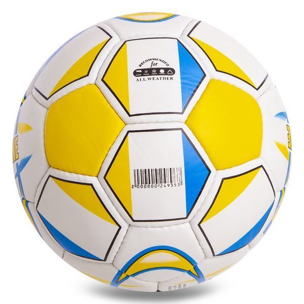 М'яч футбольний BALLONSTAR UKRAINE FB-848 №5 PU білий-жовтий-блакитний FB-848 фото