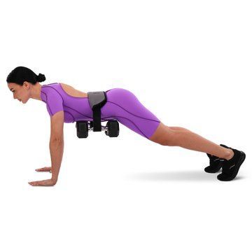 Пояс тренажер для ягодичного мостика регулируемый весовой пояс&nbsp;PORTABLE HIP THRUST STRAP EZOUS L-04 серый-черный L-04 фото