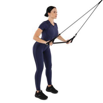 Палка гимнастическая с эспандерами и креплением на дверь DOOR GYM SET PRO-SUPRA FI-501A l-74-125см черный-серый FI-501A фото