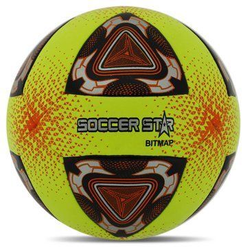 М'яч футбольний HIBRED SOCCER STAR FB-6037 №5 PU жовтий FB-6037 фото