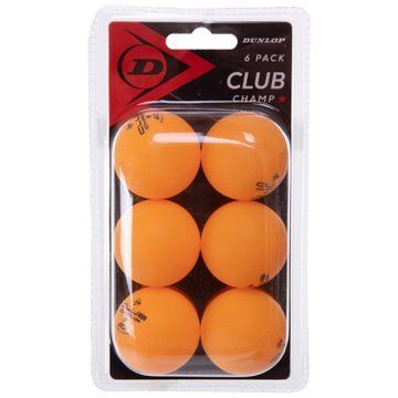 Набор мячей для настольного тенниса DUNLOP 40+ CLUB CHAMP DL679350 6шт оранжевый DL679350 фото