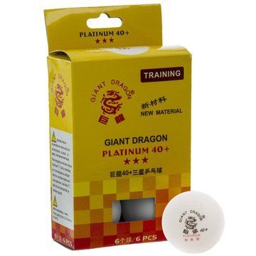 Набор мячей для настольного тенниса GIANT DRAGON PLATINUM 40+ 3star MT-6560 6шт цвета в ассортименте MT-6560 фото