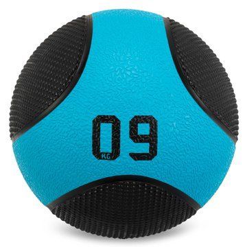 Мяч медицинский медбол Medicine Ball LiveUp LP8112-9 9кг черный-синий LP8112-9 фото