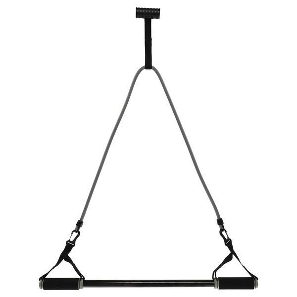 Палка гимнастическая с эспандерами и креплением на дверь DOOR GYM SET PRO-SUPRA FI-501A l-74-125см черный-серый FI-501A фото
