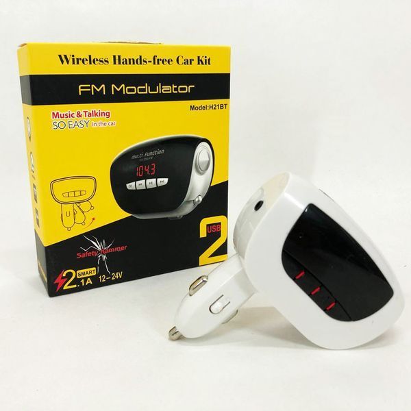 Автомобильный Трансмиттер FM модулятор MOD, Usb трансмиттер, Fm модулятор с аккумулятором. H21 BT ws72989 фото