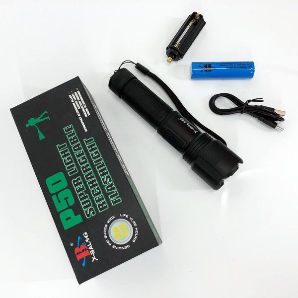 Фонарик ручной тактический Bailong BL-Z01-P50, сверхмощный фонарик, тактические фонари для охоты ws11293 фото
