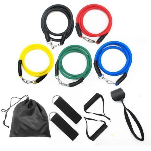 Еспандер гума для зарядок exercise pipe, еспандер гумовий джгут вправи, Фітнес гумки 5 в 1 ws79339 фото