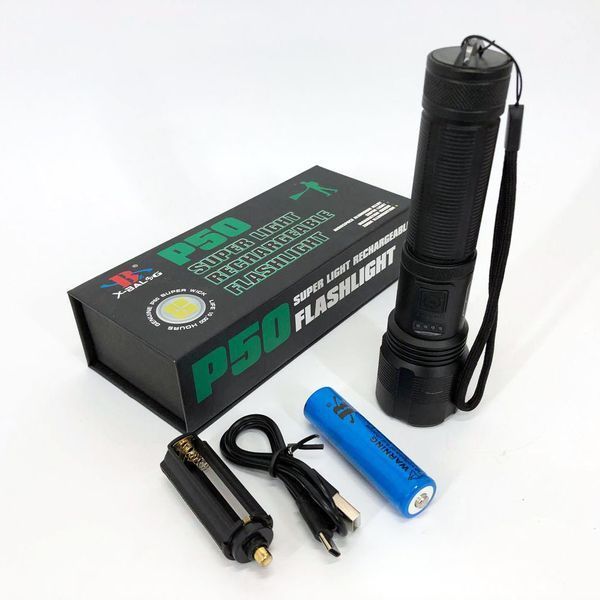 Фонарик ручной тактический Bailong BL-Z01-P50, сверхмощный фонарик, тактические фонари для охоты ws11293 фото