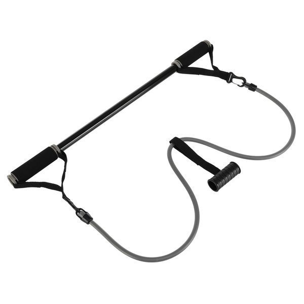 Палка гимнастическая с эспандерами и креплением на дверь DOOR GYM SET PRO-SUPRA FI-501A l-74-125см черный-серый FI-501A фото