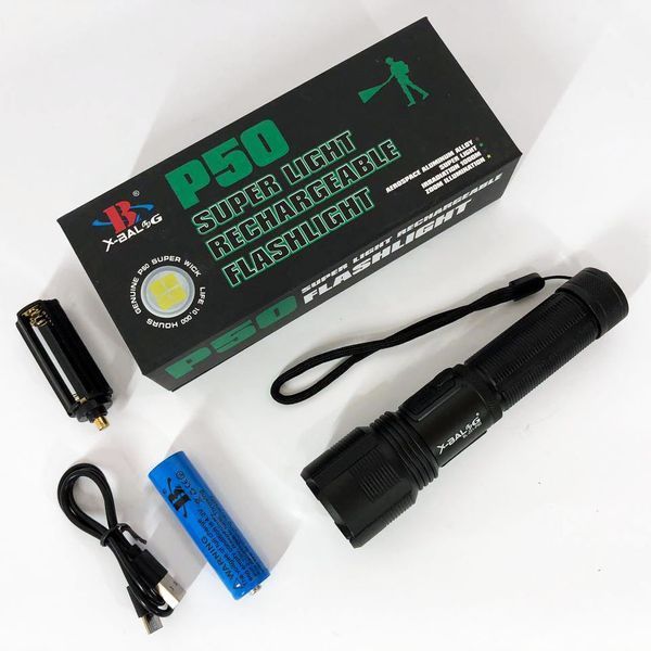 Фонарик ручной тактический Bailong BL-Z01-P50, сверхмощный фонарик, тактические фонари для охоты ws11293 фото