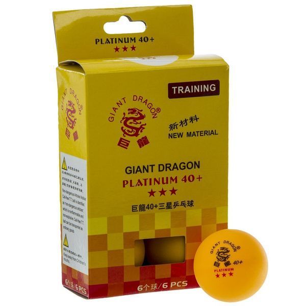 Набор мячей для настольного тенниса GIANT DRAGON PLATINUM 40+ 3star MT-6560 6шт цвета в ассортименте MT-6560 фото