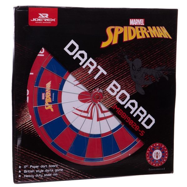 Дартс из прессованной бумаги 6 дротиков и мишень JOEREX MARVEL SPIDERMAN JMBB19028-S 43см JMBB19028-S фото