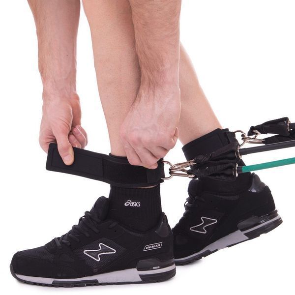 Эспандер многофункциональный для фитнеса 5 жгутов Resistance Band SP-Sport FI-801 в чехле разноцветный FI-801 фото