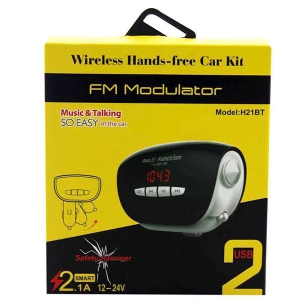 Автомобильный Трансмиттер FM модулятор MOD, Usb трансмиттер, Fm модулятор с аккумулятором. H21 BT ws72989 фото