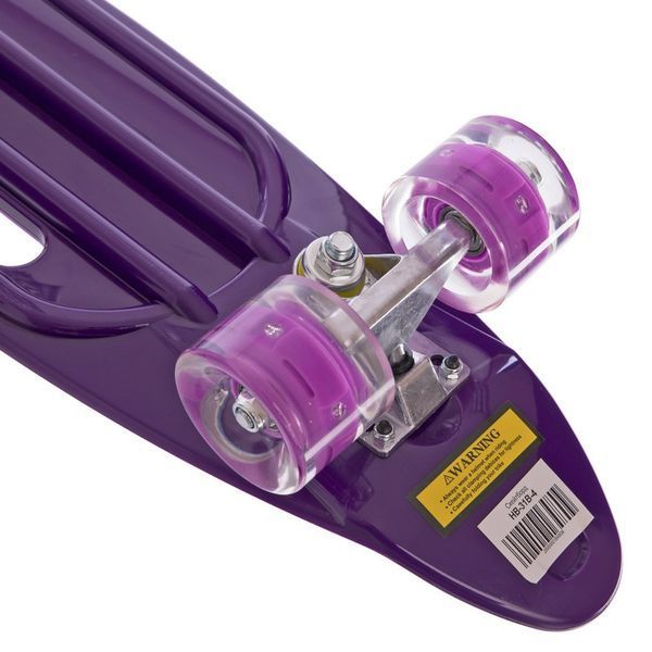 Пенни борд Penny Board круизер пластиковый со светящимися колесами и ручкой для переноски 24' SP-Sport HB-31B-4 фиолетовый HB-31B-4 фото
