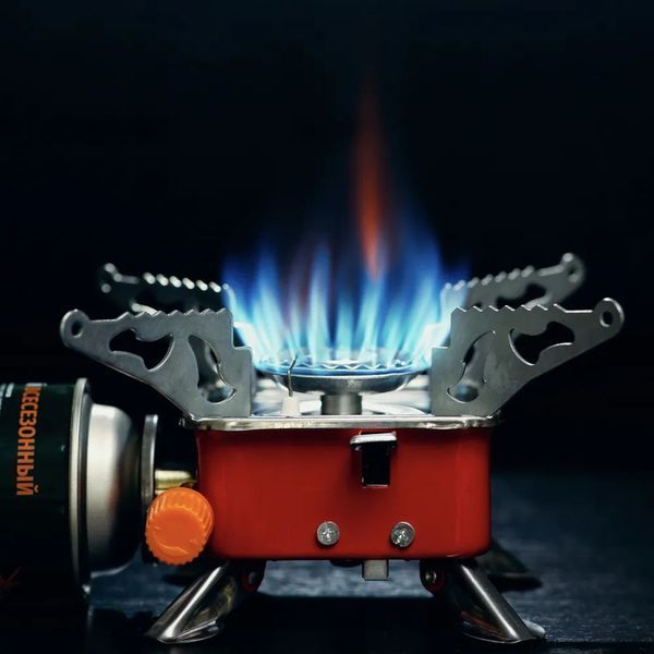 Газовая горелка кемпинговая плита газовый примус газовая плита портативная с чехлом, таганок походный ws27795 фото
