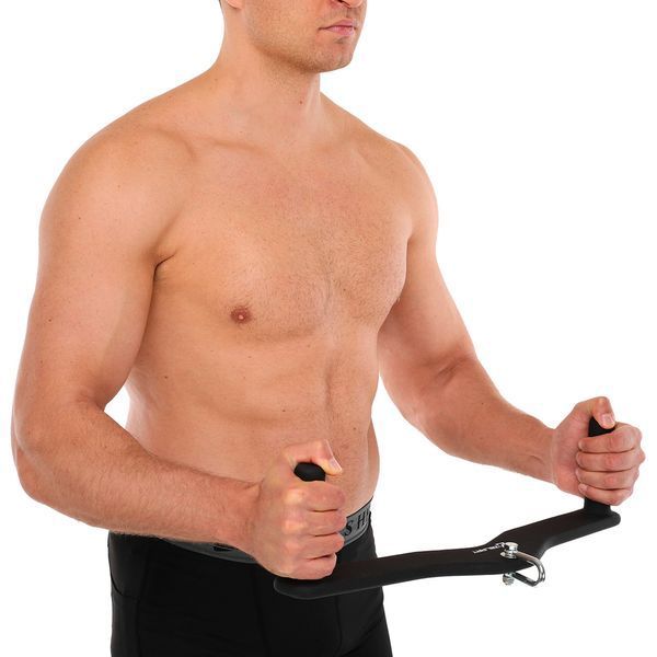 Рукоятка для тяги вниз з широким хватом Lat Pull Down Bar нековзне покриття Mdbuddy TA-5392 розмір 52х10х15см чорний TA-5392 фото