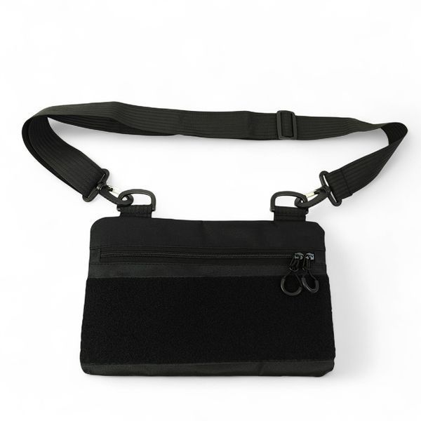 Молодіжна тактична сумка для патчів на плече з 4 кишенями black ws86258 фото