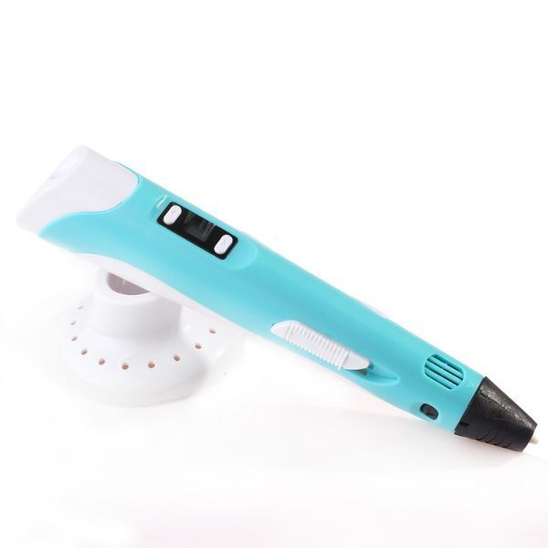 3D ручка Smart 3D Pen 2 c LCD дисплеем, Интересная ручка 3д для детей, Оригинальная. Цвет: голубой ws78385-1 фото