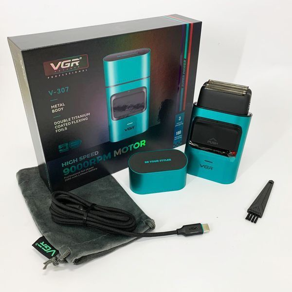 Электробритва-шейвер для бороды и лица VGR V-307 GREEN металлический корпус ws71627 фото