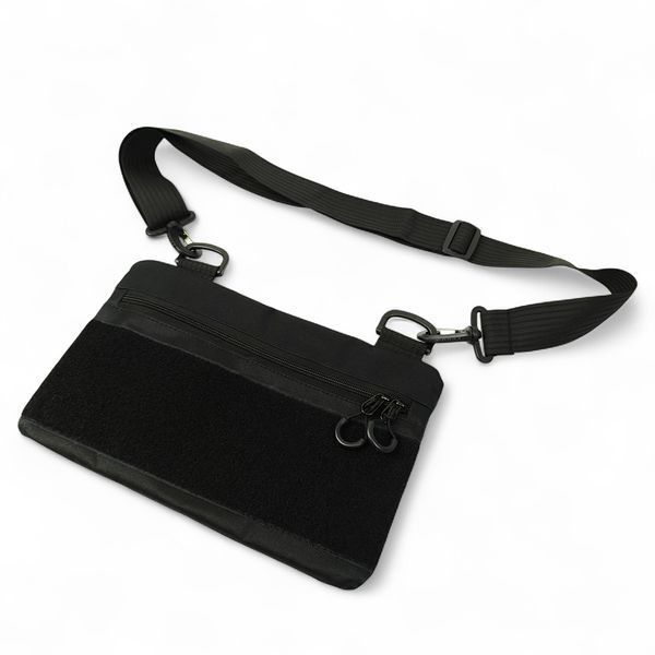 Молодіжна тактична сумка для патчів на плече з 4 кишенями black ws86258 фото
