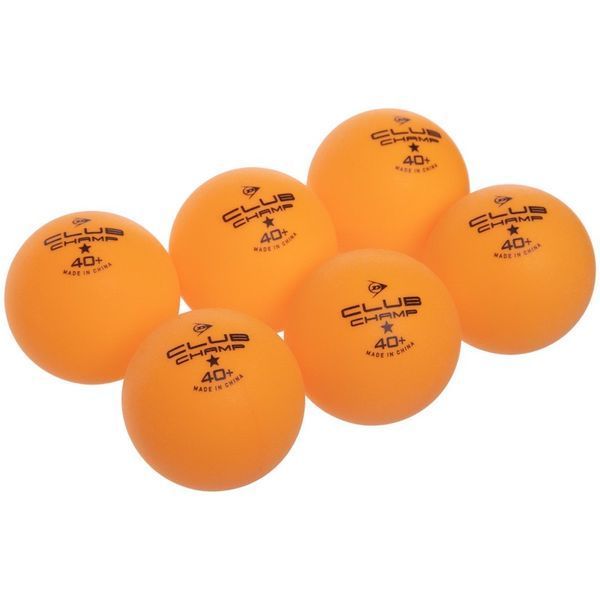 Набор мячей для настольного тенниса DUNLOP 40+ CLUB CHAMP DL679350 6шт оранжевый DL679350 фото