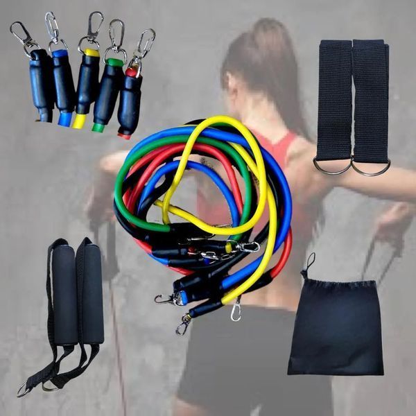 Еспандер гума для зарядок exercise pipe, еспандер гумовий джгут вправи, Фітнес гумки 5 в 1 ws79339 фото