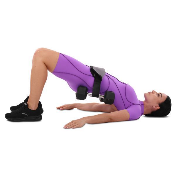 Пояс тренажер для сідничного містка регульований ваговий пояс PORTABLE HIP THRUST STRAP EZOUS L-04 сірий-чорний L-04 фото