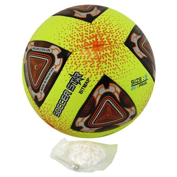 М'яч футбольний HIBRED SOCCER STAR FB-6037 №5 PU жовтий FB-6037 фото