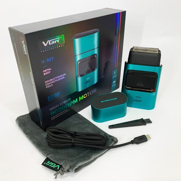 Электробритва-шейвер для бороды и лица VGR V-307 GREEN металлический корпус ws71627 фото