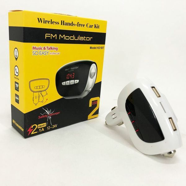 Автомобильный Трансмиттер FM модулятор MOD, Usb трансмиттер, Fm модулятор с аккумулятором. H21 BT ws72989 фото