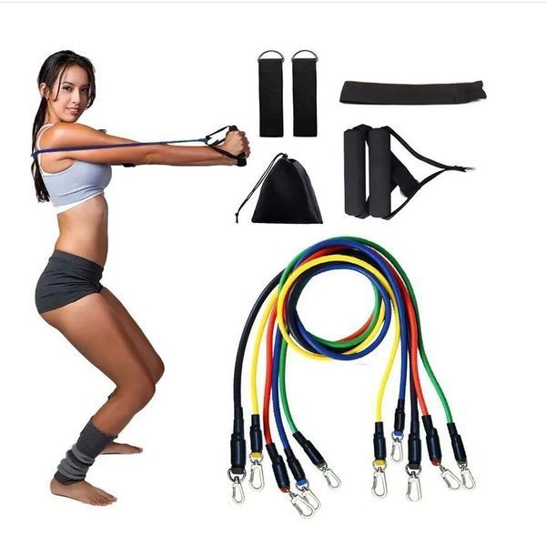 Еспандер гума для зарядок exercise pipe, еспандер гумовий джгут вправи, Фітнес гумки 5 в 1 ws79339 фото