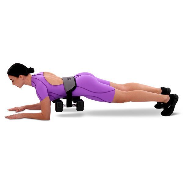 Пояс тренажер для сідничного містка регульований ваговий пояс PORTABLE HIP THRUST STRAP EZOUS L-04 сірий-чорний L-04 фото