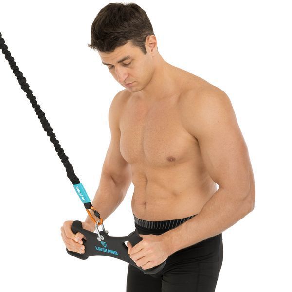 Рукоятка для тяги вниз c широким хватом Wide Triceps grip нескользящее покрытие LiveUp LP8324 черный LP8324 фото
