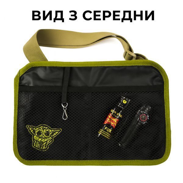 Молодіжна тактична сумка для патчів на плече з 4 кишенями black ws86258 фото
