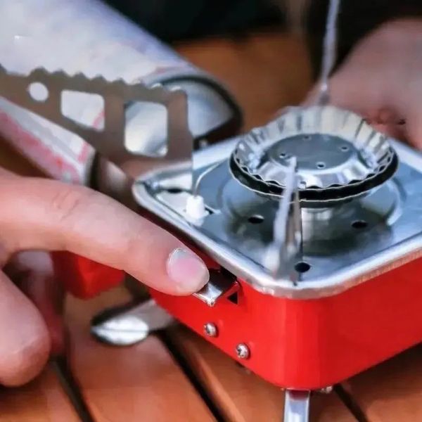Газовая горелка кемпинговая плита газовый примус газовая плита портативная с чехлом, таганок походный ws27795 фото