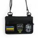 Молодіжна тактична сумка для патчів на плече з 4 кишенями black ws86258 фото 4
