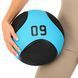М'яч медичний медбол Medicine Ball LiveUp LP8112-9 9кг чорний-синій LP8112-9 фото 6